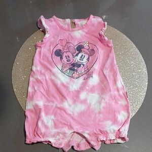 Disney Pink and White Mickey & Minnie Bodysuit